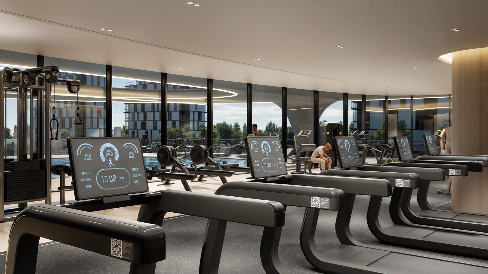 Gym at Henge Residences, Abu Dhabi