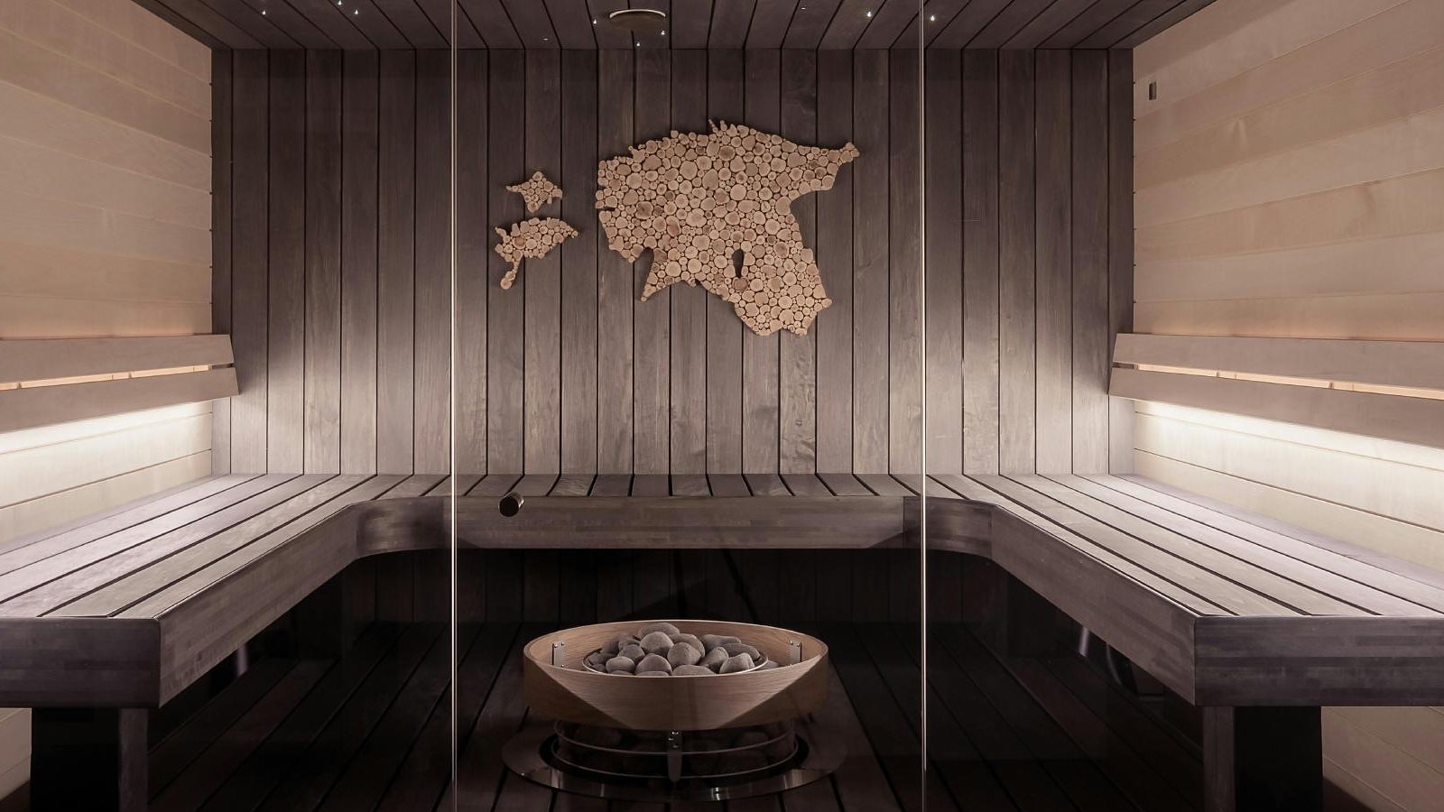 Health club sauna at Henge Residences, Saadiyat