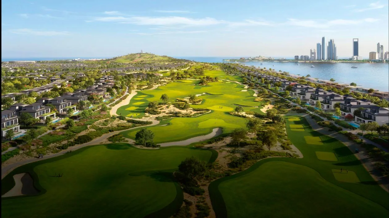 Developer render of the Al Hudayriyat Island golf community by Modon, Abu Dhabi