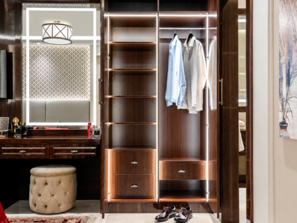 Illustrative bedroom dressing area at Bab Al Qasr Residence 31