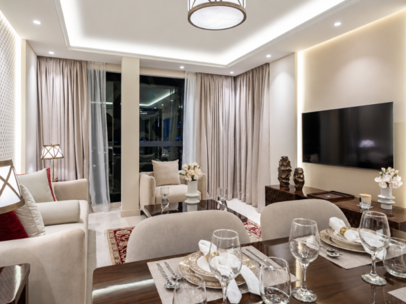 Illustrative living room at Bab Al Qasr Residence 31