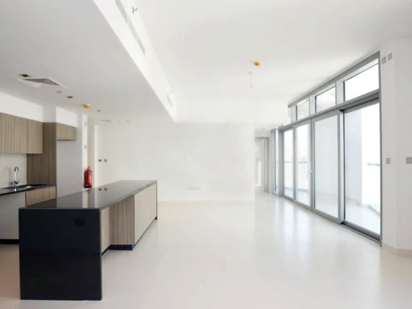 Open plan living room and kitchen, 3 bedroom apartment for sale in Shams Meera, Al Reem Island