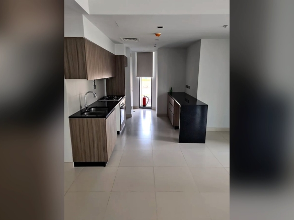 Open kitchen with breakfast counter, Shams Meera apartment, Abu Dhabi