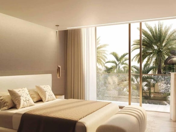 Bedroom interior render, Stellar by Elie Saab, Abu Dhabi