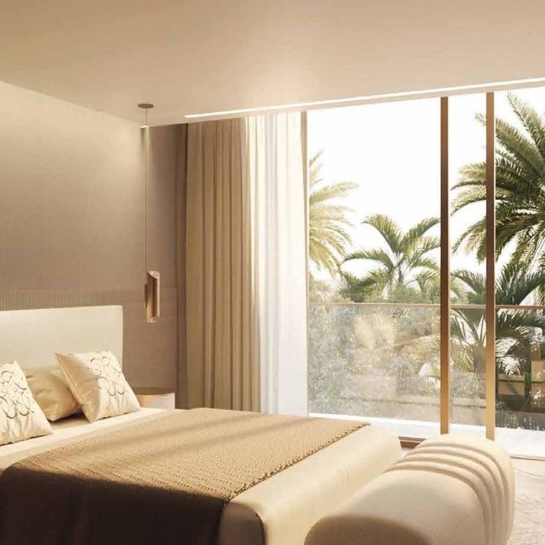 Bedroom interior render, Stellar by Elie Saab, Abu Dhabi